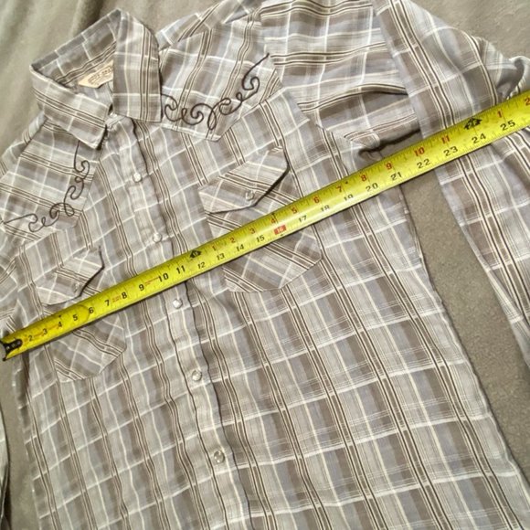 HOOT SPAH Western Shirt Vintage Embroidered Pearl Snap Mens Large - Picture 8 of 10